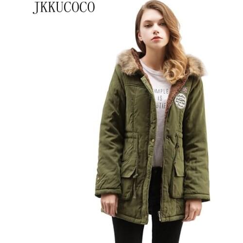 Женские зимние парки JKKUCOCO China At AliExpress