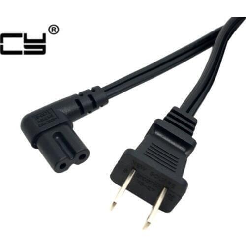 100cm USA 2pin Male to 90 Degree Right Angled IEC 320 C7 Power Supply Cord cable