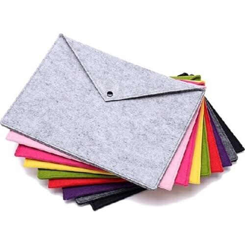 Kawaii Felt File Bag Organizer Pencil Case Documents Folder A4 For Work To School Office Supplies Stationery Brush Pen Storage