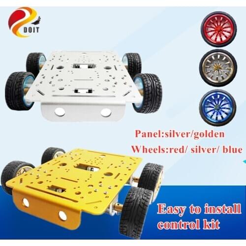 Original DOIT C300 Aluminum Alloy Metal 4WD Wheel Car Chassis Development Kit Remote Control DIY RC Toy Smart Track Model