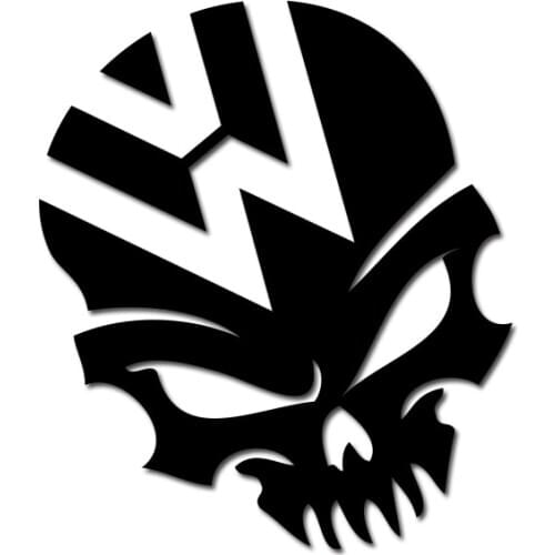 Creative Ghost Ride Skull Crazy Car Stickers Decals Decoration Fuel Tank Cover Vinyl Reflective For VW Beetle Tiguan Golf Passat