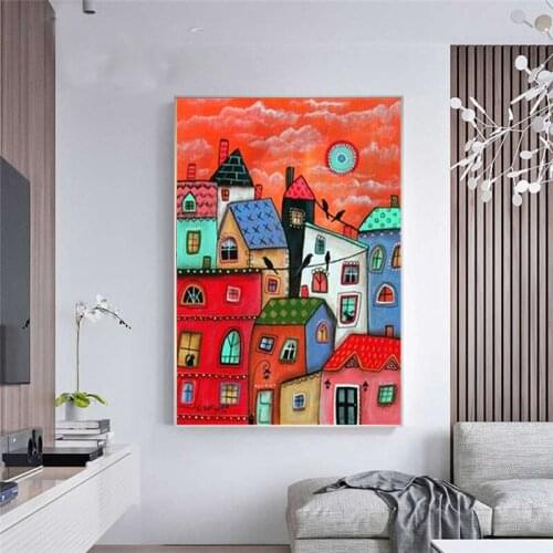 Hot 5d DIY diamond painting house diamond embroidery beautiful scenery diamond mosaic rhinestone picture resin diamond handmade