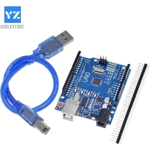 Modified version One set UNO R3 CH340G+MEGA328P Chip 16Mhz For Arduino UNO R3 Development board + USB CABLE
