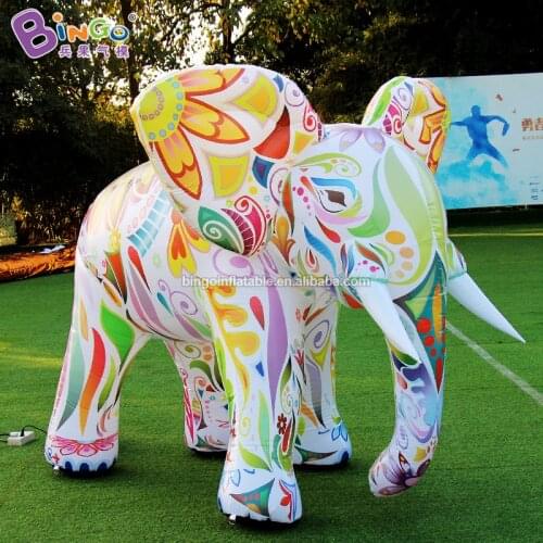 Customized 2.5X2 meters inflatable colorful elephant / inflatable mascot elephant toys
