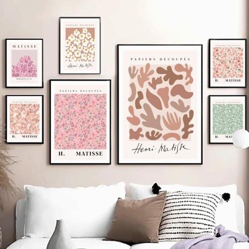 Henri Matisse Flower Market Sakura Daisy Wall Art Canvas Painting Nordic Posters And Prints Wall Pictures For Living Room Decor
