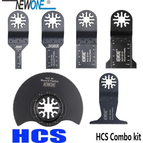 NEWONE 6pcs/set C6 HCS Oscillating Tool Multi-function tool saw blades for wood/plastic/cutting for multimaster tool Renovator