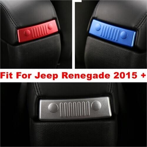 Rear Armrest Arm Rest Box Panel Decoration Cover Trim Fit For Jeep Renegade 2015 2016 2017 2018 2019 2020 Interior Refit Kit