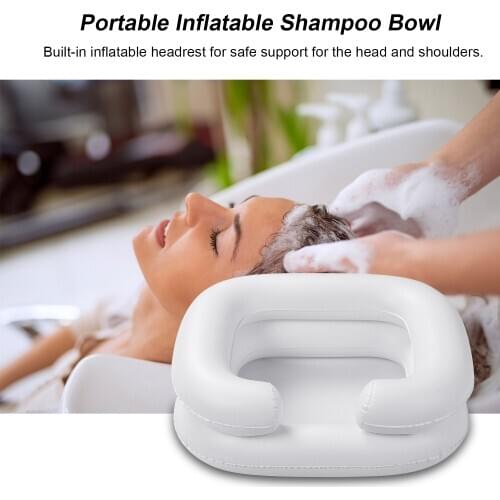 Portable Inflatable Shampoo Bowl Foldable In Bed Hair Washing Hair Cuts Hair Coloring for the Elderly Disabled Pregnancy Hair