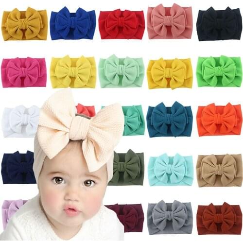Newborn Large Bow Headwrap Childrens Headdress Wild Bow Hair Band Elastic Elastic Headband Baby Girls Infant Hair Bows Turban