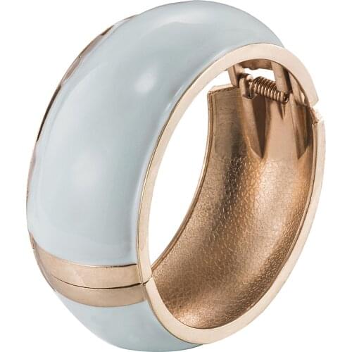 UJOY Wide Bracelet Muti Color Available Bangle Cuff Hinge Enamel 7759