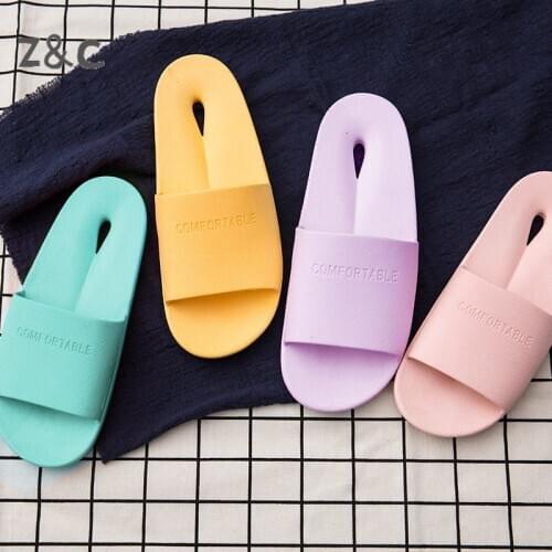 Slippers Women Summer Leak and Dry Quickly Domestic Mens Indoor Couples Plastic Anti-Slip Soft-Bottom Home Slippers Flip Flops