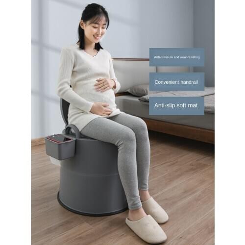 Pressure-resistant and wear-resistant household toilet for the elderly removable toilet for pregnant women indoor portable adult