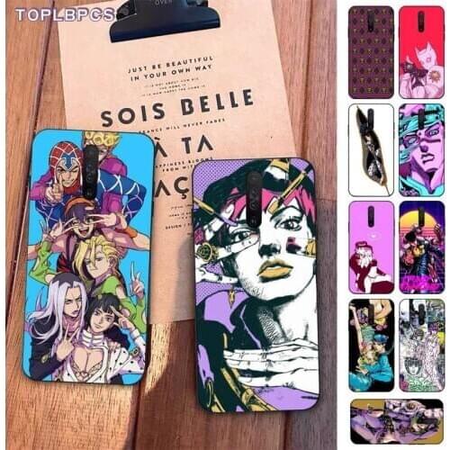 TOPLBPCS JOJO 39 s Bizarre Adventure Japanese Anime Black TPU Soft Phone Case for RedMi 8 9 4X 5 plus 6 pro GO 6 7 8A s2 K20