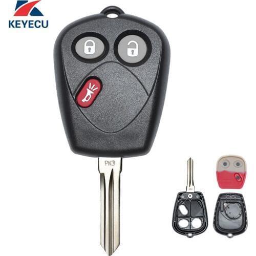 KEYECU Replacement Remote Car Key Shell Case Fob 3 Button for SAAB 9-7x 2005-2009 FCC ID:SFU1008552 (Shell Only)