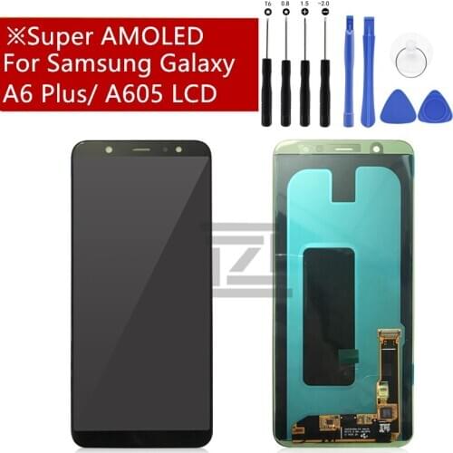 For Samsung Galaxy A6 Plus 2018 LCD Touch Screen Digitizer Assembly For Samsung A6 Plus A6+ LCD For samsung A605 A605fd lcd
