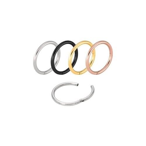 1Pcs Latest punk titanium steel circular earrings stainless steel circle earrings puncture accessories closed loop interface