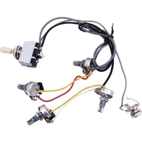 2pcs Guitar Wiring Harness Prewired 2 Volumes 2 Tones 4-500k Pots For LP Guitar