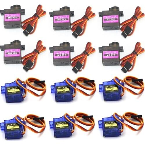 4/5/10/20 pcs/lot MG90S Metal Gear Digital 9g Servo SG90 Micro Servo For Rc Helicopter Plane Boat Car 450 RC Robot Helicopter