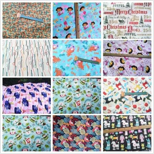 50*105cmTailor machine puppy christmas 100% cotton fabric patchwork for Tissue Kids home textile for bag Childrens shirt hat