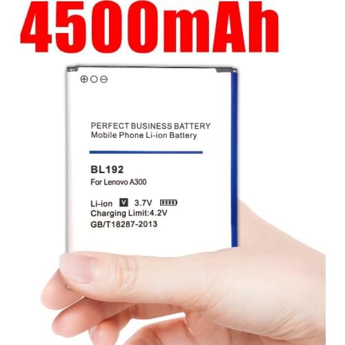 4500mAh BL192 BL-192 Battery for Lenovo A300 A750 A590 A680 A529 A328T A338T A505E A388T A560