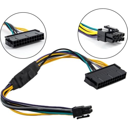 ATX 24Pin To Motherboard 8Pin Optiplex 3020 7020 9020 Server Adapter Power Cable