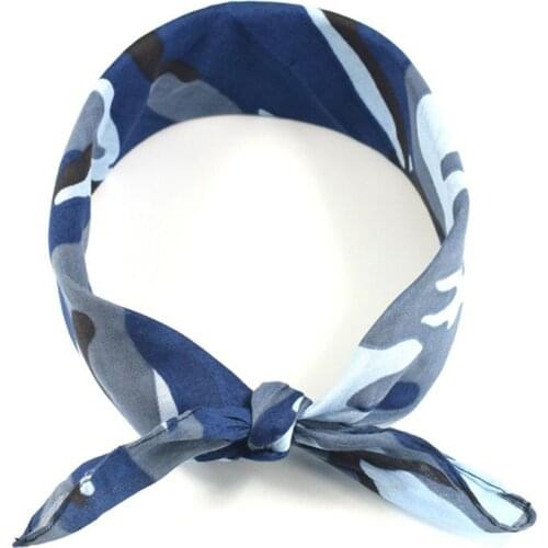 Unisex Camouflage Print Cotton Bandanas Military Tactical Headwrap Outdoor Jungle Wristband Sports Cycling Square Scarf Headwear