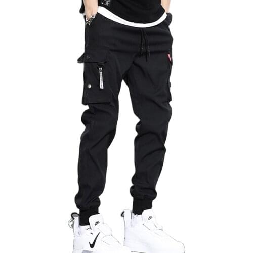 Cargo Pants Overalls YOA spring overalls male popular logo loose harlan beam foot movement 2021 slacks ins super fire pants men