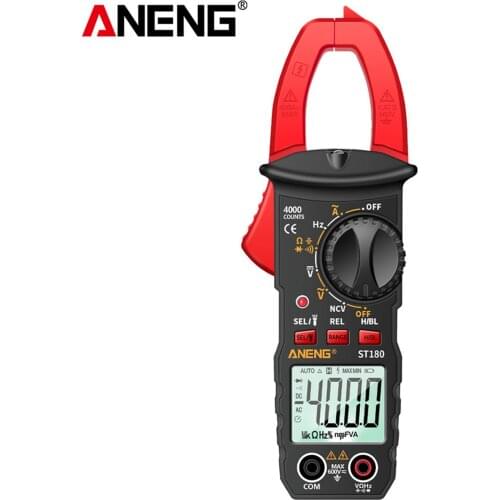 ANENG ST180 Professional Digital Multimeter DC/AC 4000 Counts Digital Clamp Meter Ammeter Voltage Tester Hz NCV Ohm Tool