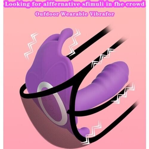 Dildo Vibrator Clitoris Stimulator Butterfly Wearable for Women Masturbator Remote Controller G Spot Panties Adult Sex toys