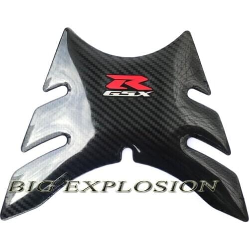 For Suzuki GSXR600 GSXR750 2008-2010 K8 3D Motorcycle Front Tank Pad Protector Carbon fiber stickers decals