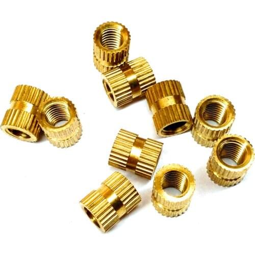 【DX-Market】M8 Insert Nuts , Knurling A-Type Brass Injection Nut ,B011