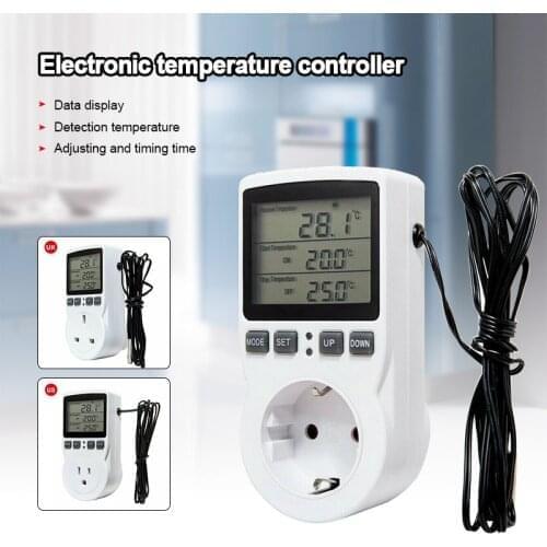 Electric Digital Thermostat Regulator Temperature Controller Socket Outlet Timer