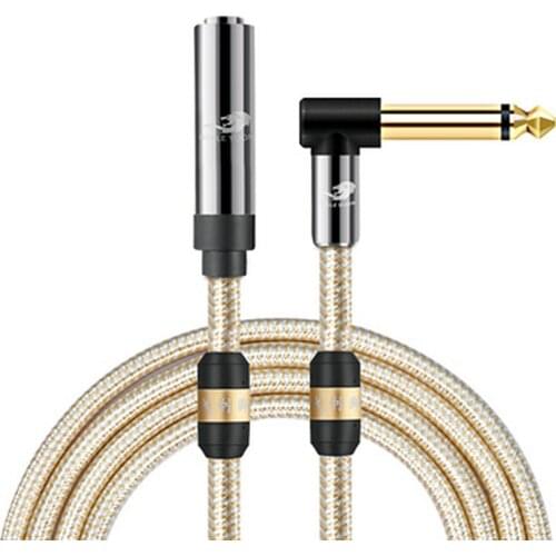 1/4 Inch TS Mono 6.35mm Male to Female Audio Extension Cable for Mixer Amplifier Electric Bass Guitar Piano Mic Shielded Cords