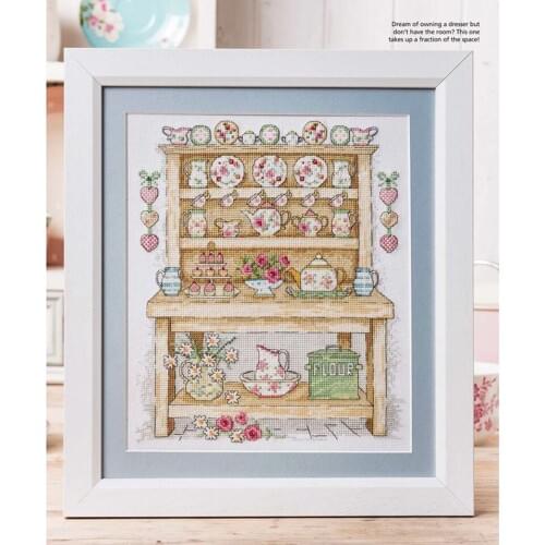 Customized Needlepoint China Cupboard Can You Sew on an Embroidery Machine with 100% Cotton Floss & Free Shipping for Home Decor
