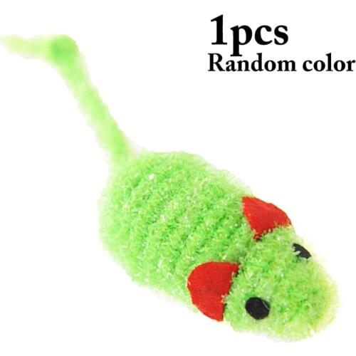 1PCS Random Color Cat Toy Mouse Interactive Bite Proof Fun Realistic Cat Chew Toy Cat Play Mice Simulation Mouse Cat Toy
