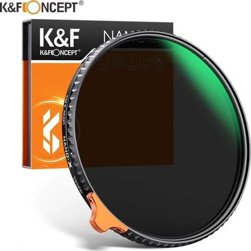 K&F Concept ND2-ND400 ND Filter Fader Variable Adjustable Lens Neutral Density Camera Filter 49mm 52mm 58mm 62mm 67mm 77mm 82mm