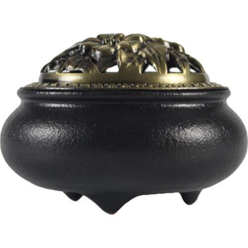 Coil Retro Incense Burner Ceramic Incense Holder Creative Home Decor Buddha Buddhist Ornaments Gift Ceramic Statue Censer Z288