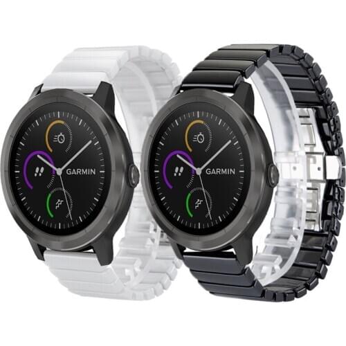 20mm 22mm Ceramic Watch Band Strap for Garmin Vivoactive 3 Music all model Bracelet Belt