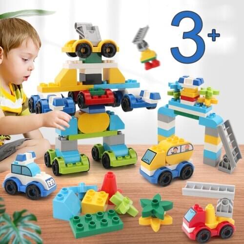 Transformersed Building Blocks DIY Robot Six-in-one Car Model Assemble Bricks Kit Educational Toys For Children Kids Gift