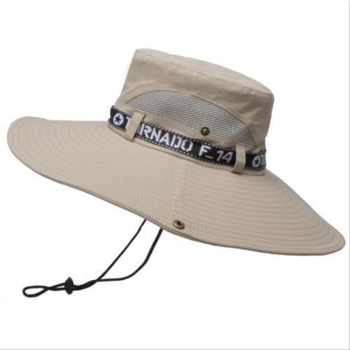 UPF 50+ Sun Hat Bucket Autumn Men Women Fishing Boonie Hat Sun UV Protection Long Large Wide Brim Mesh Hiking Outdoor Beach Cap