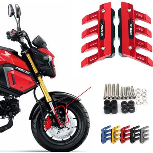 Laser logo(MSX125) Motorcycle CNC Front Fender Slider Protector Mudguard Cover Protection Accessories For Honda GROM MSX 125