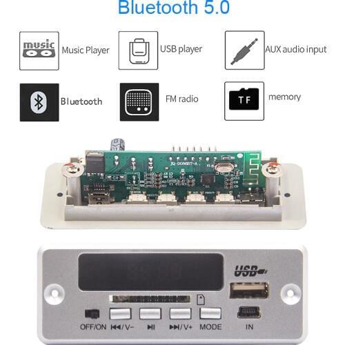 Bluetooth5.0 MP3 Decoder Board Module Wireless Car USB MP3 Player TF Card Slot / USB / FM / Remote Decoding Board Module