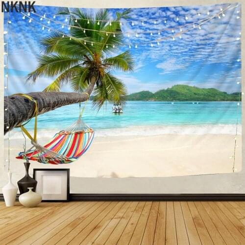 NKNK Brand Beach Tapestry Hawaii Home Tapestrys Mountains Tapestries Landscape Rug Wall Decor Boho decor Hippie New