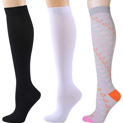New Compression Stockings Women Running Sports Socks Knee High for Edema Diabetes Varicose Veins Edema Men Cycling Sports Socks