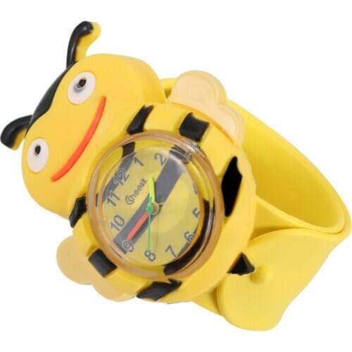 New fashion Children Digital Slap Watch Cute Yellow Bee Slap Watches for Kids Gift LXH