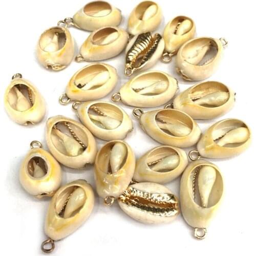 Natural shell fashion Conch Pendants Exquisite Charms for Jewelry Making DIY Bracelet Necklaces earring Accessories Size 15x25mm
