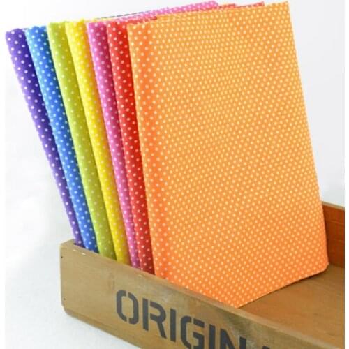 Booksew 50CMx50CM 7 Colors Assorted "Mini Dots" Cotton Fabric Fat Quarters Patchwork Tilda Cloth Scrapbooking Fabric for Sewing