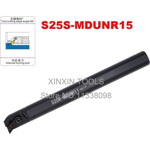 S25S-MDUNR15 25mm 95degree Lathe Cutting Tools CNC Turning Tool Machine Tools Internal Metal Lathe Tool Boring Bar MDUNR/L