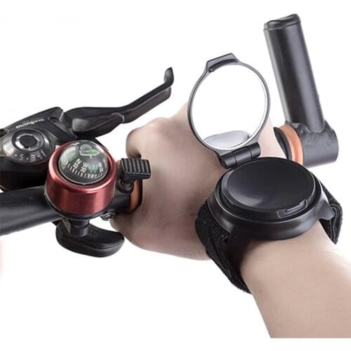 Bicycle Back Mirror Arm Wrist Strap Rear View Rearview Cycling Bike Safe Mirrors Bicycle Accessories Sports Entertainment