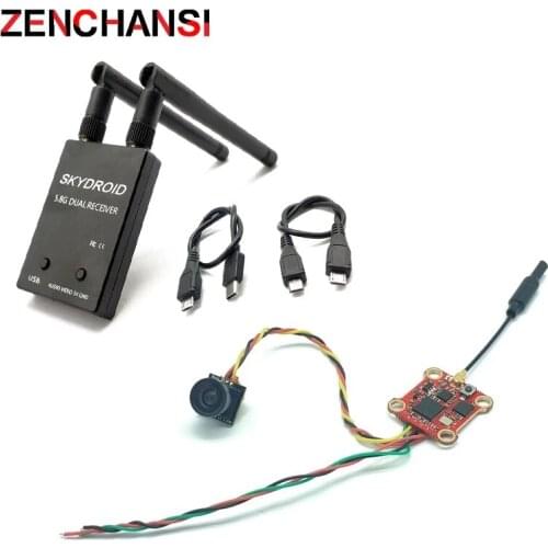 EWRF Brown Bear007 400mW Video Transmitter Camera with 5.8G FPV Receiver UVC Video Downlink OTG VR Android Phone For RC Drone